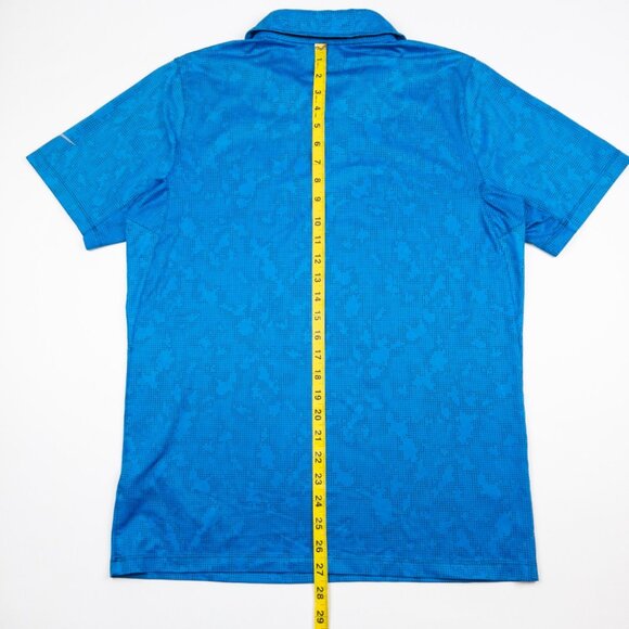 Disney Nike Golf Polo Men's Small Mickey Mouse Dot Camo Dri-Fit Wicking Blue - Picture 12 of 15